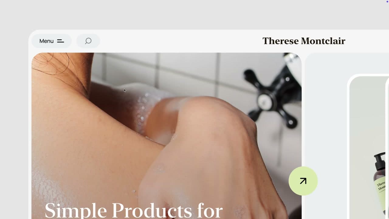 Hero-Ausschnitt des Editorial Store-Konzepts